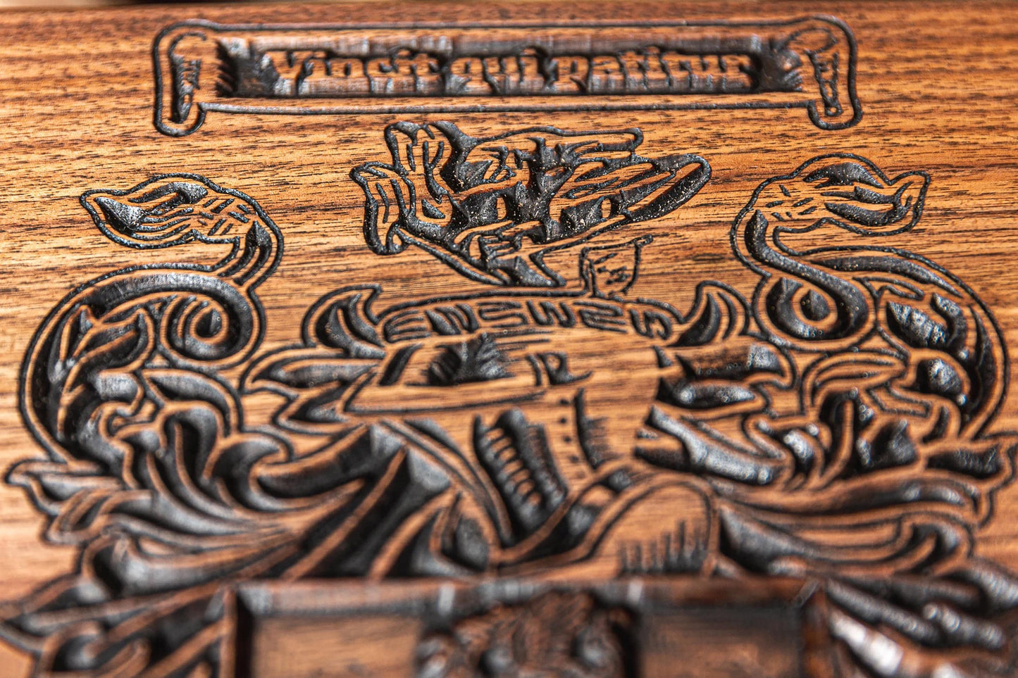 Family Crest Keepsake Box, Unique 5th Anniversary Gift for Him, Custom Handmade Gift