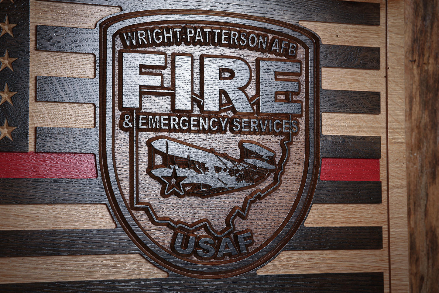 Custom Firefighter Retirement Gift, Personalized Thin Red Line Flag, Handmade Gift