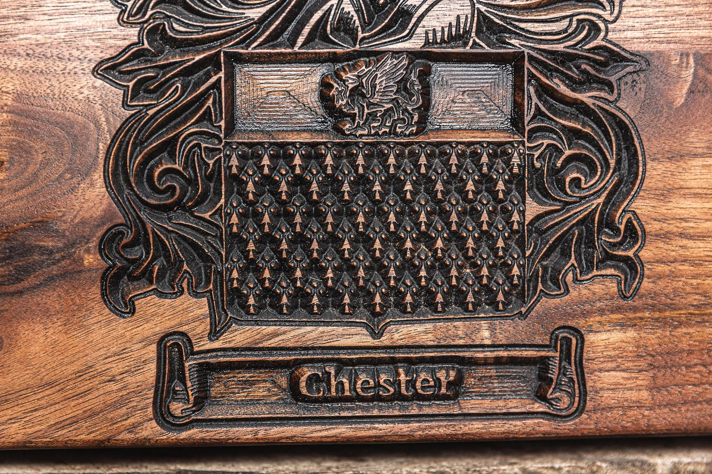 Family Crest Keepsake Box, Unique 5th Anniversary Gift for Him, Custom Handmade Gift