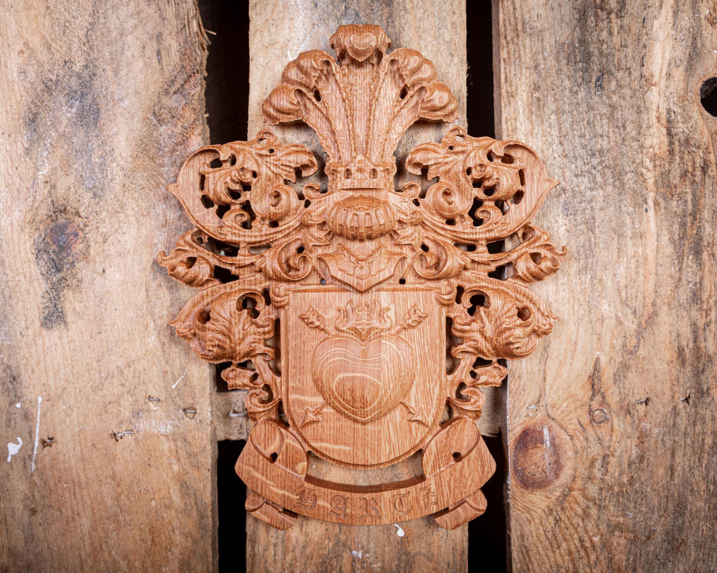 Personalized Wood Family Crest Sign - Wedding Crest - Established Date - Family Name Sign - Wood Wall Art - Unique Handmade Gift