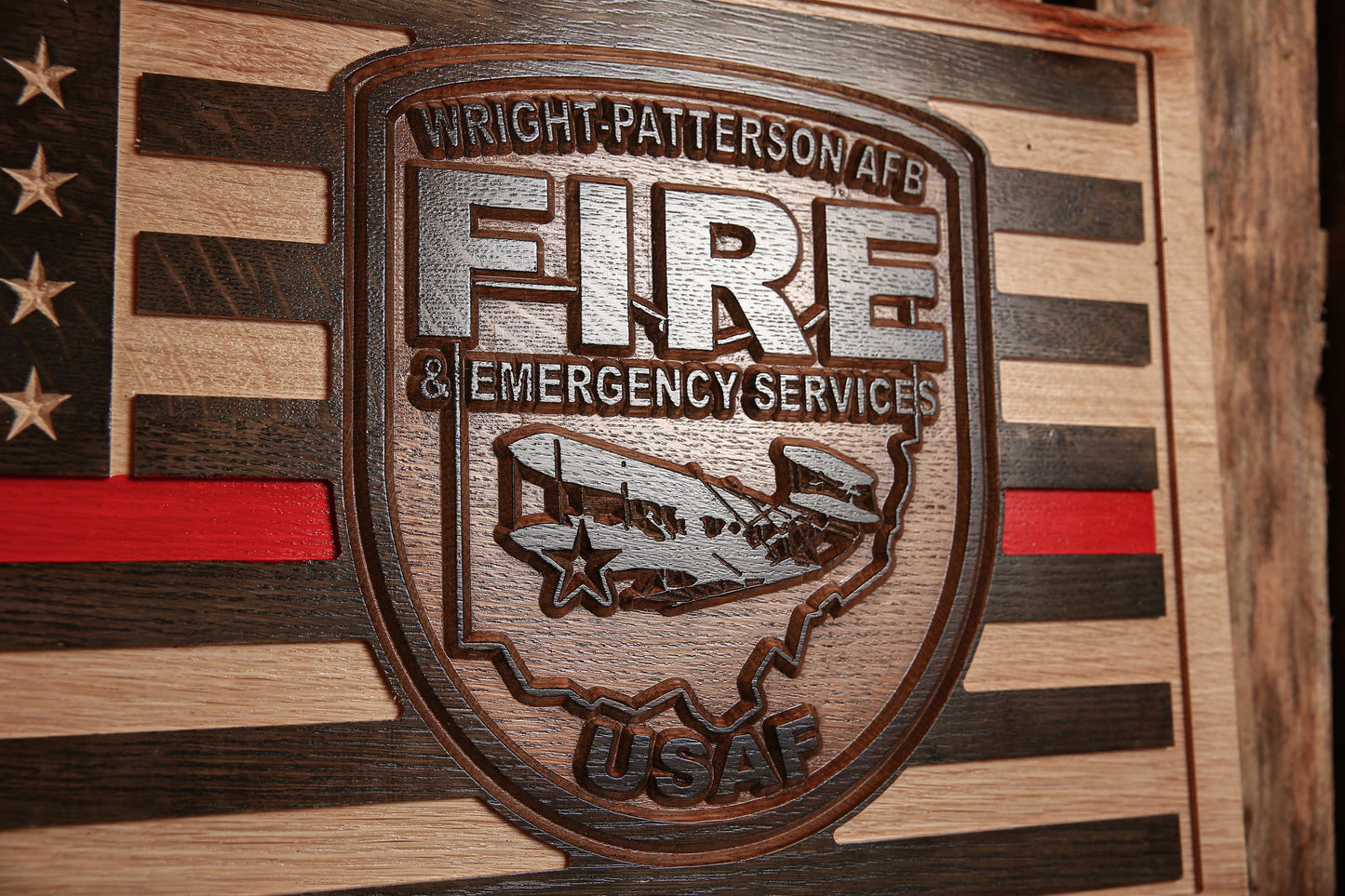 Custom Firefighter Retirement Gift, Personalized Thin Red Line Flag, Handmade Gift