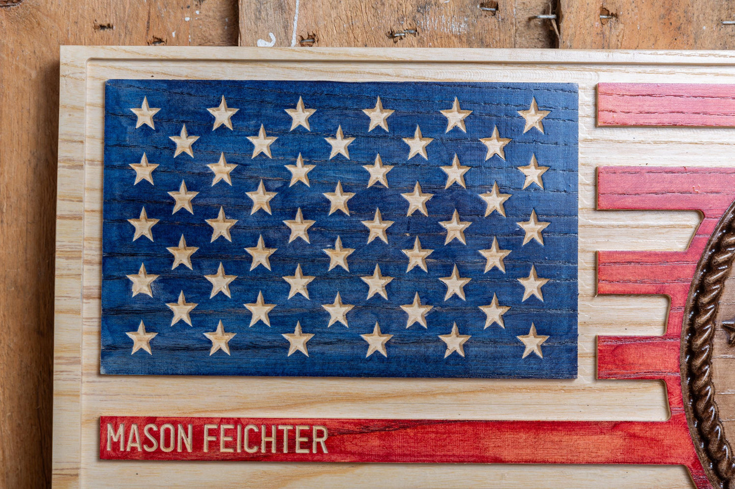 Personalized Military Flag - Army - Navy - Air Force - Marine