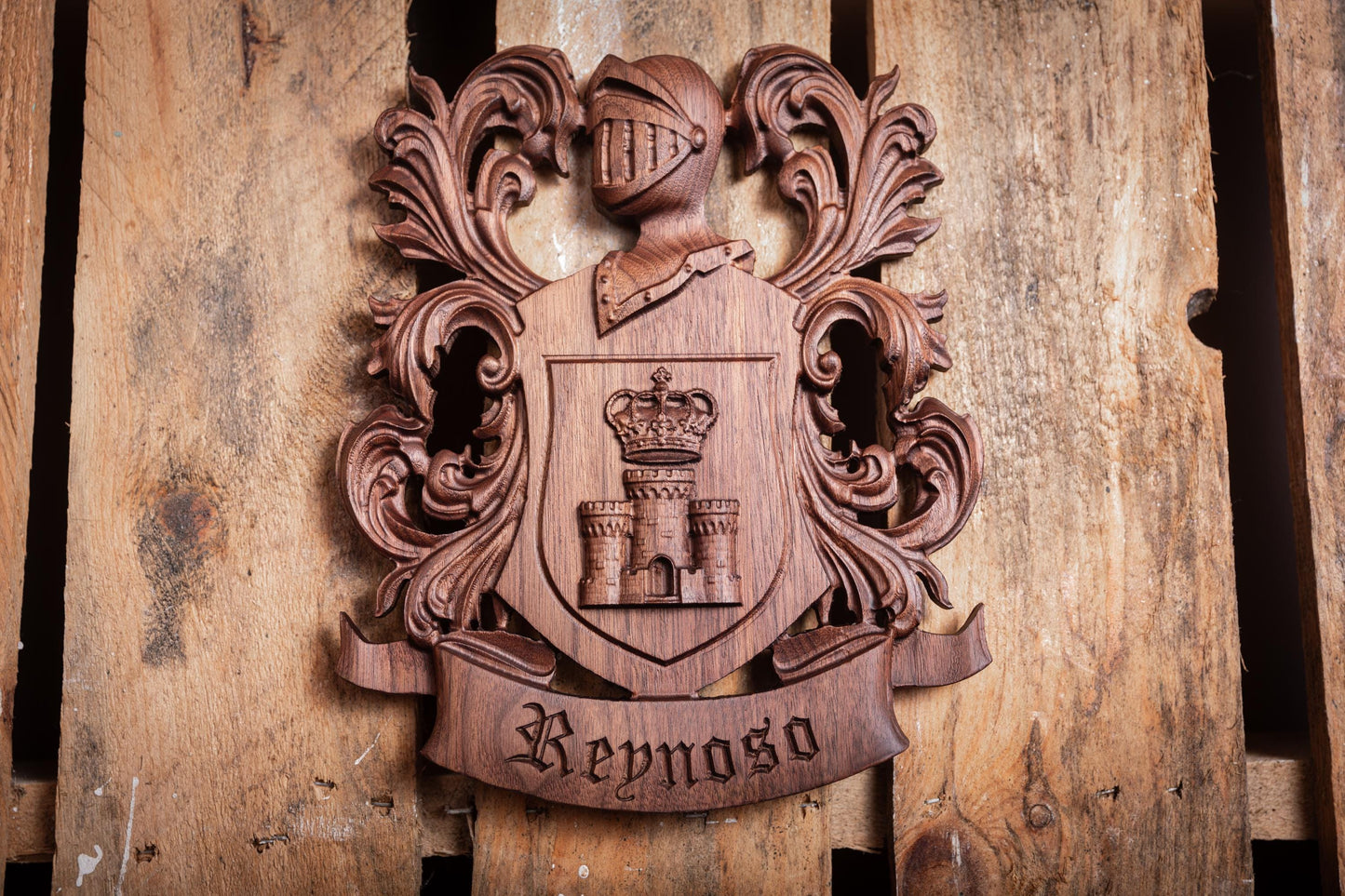 Personalized Family Crest | Unique 5 Year Anniversary Gift | Unique Handmade Gift | Custom Gift for Groom | Coat of Arms Wall Decor