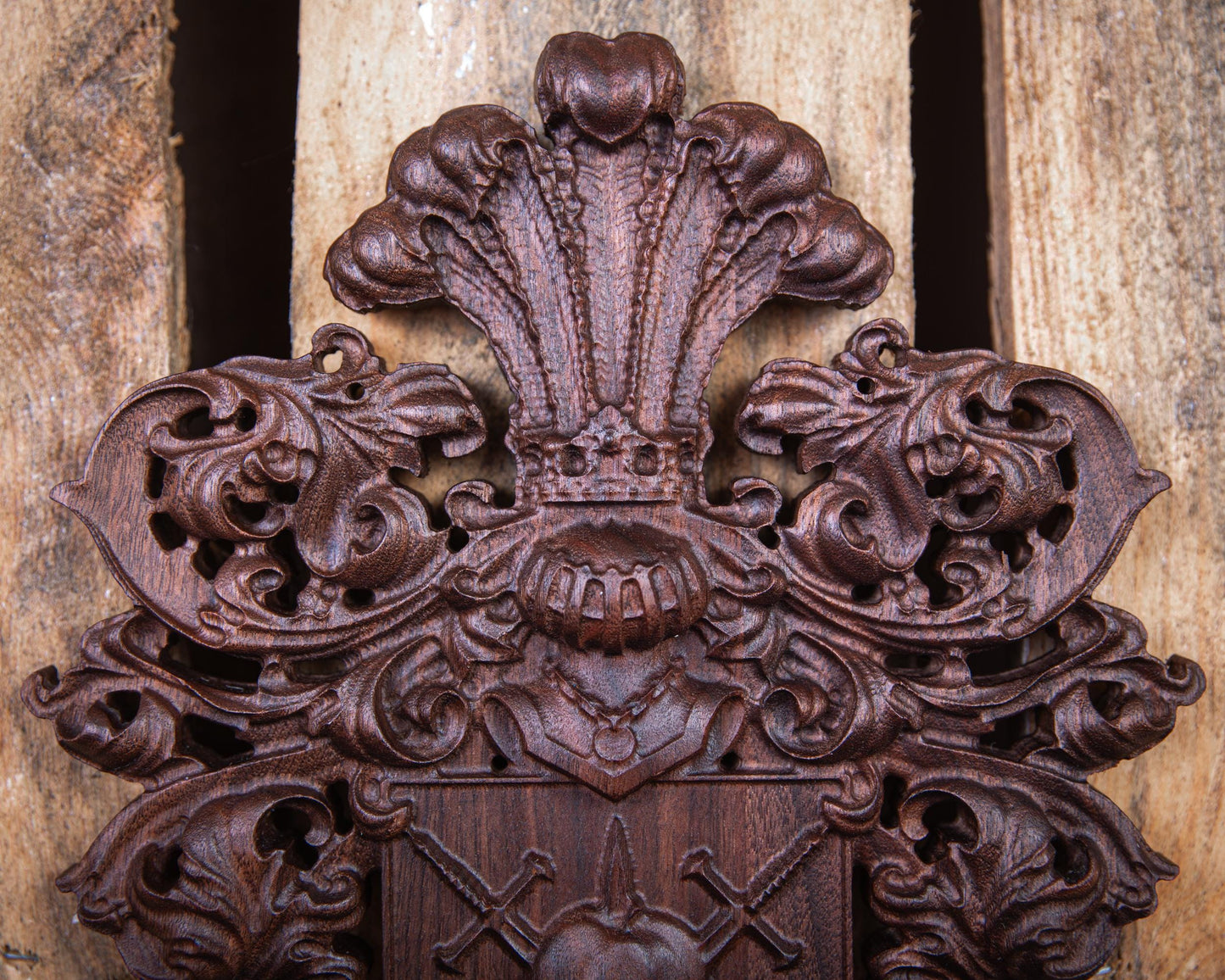 Custom Family Crest Wall Sign Carving - Family Name Sign - Established Date Sign - Wood Coat of Arms - Unique Handmade Gift