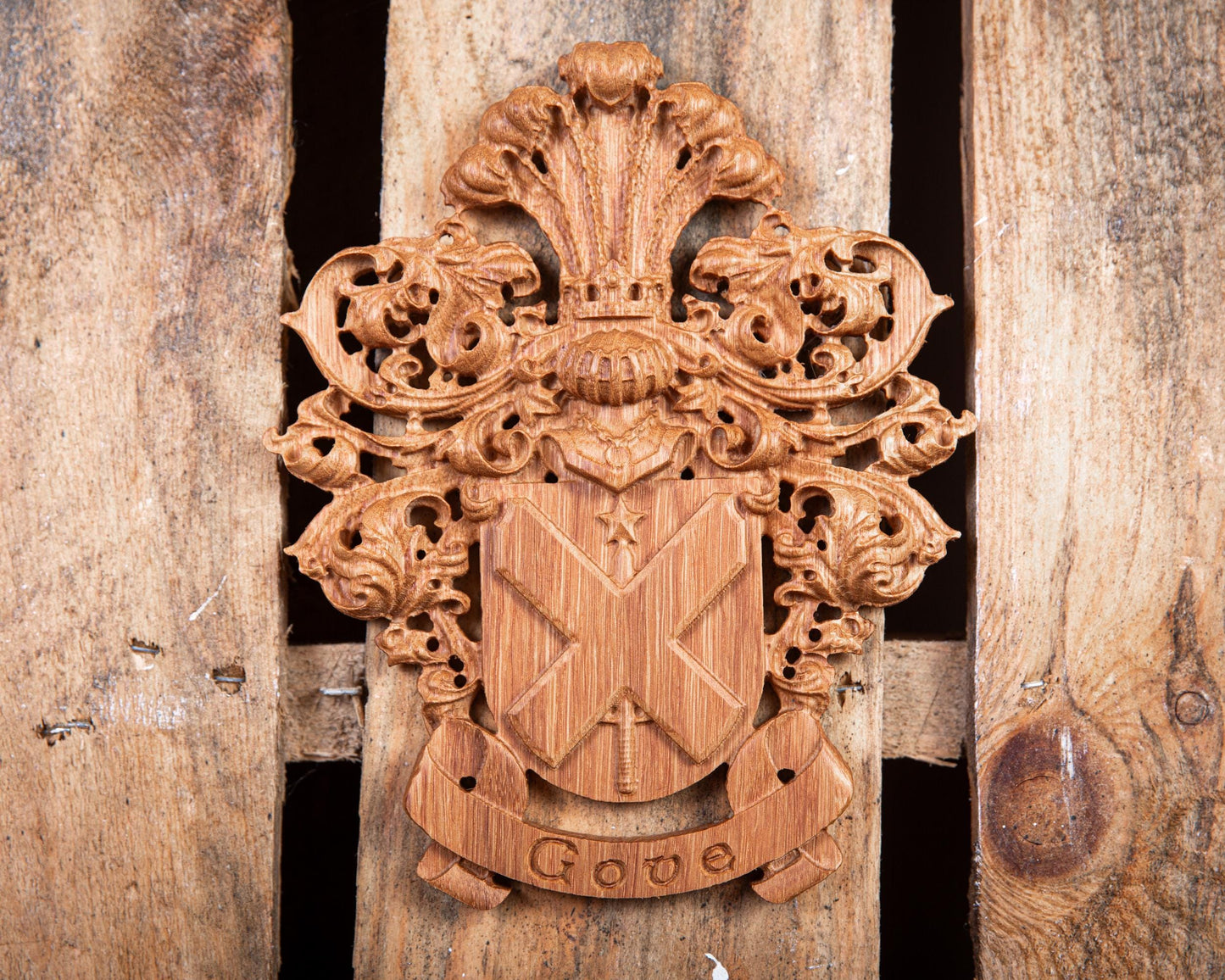 Personalized Wood Family Crest Sign - Wedding Crest - Established Date - Family Name Sign - Wood Wall Art - Unique Handmade Gift