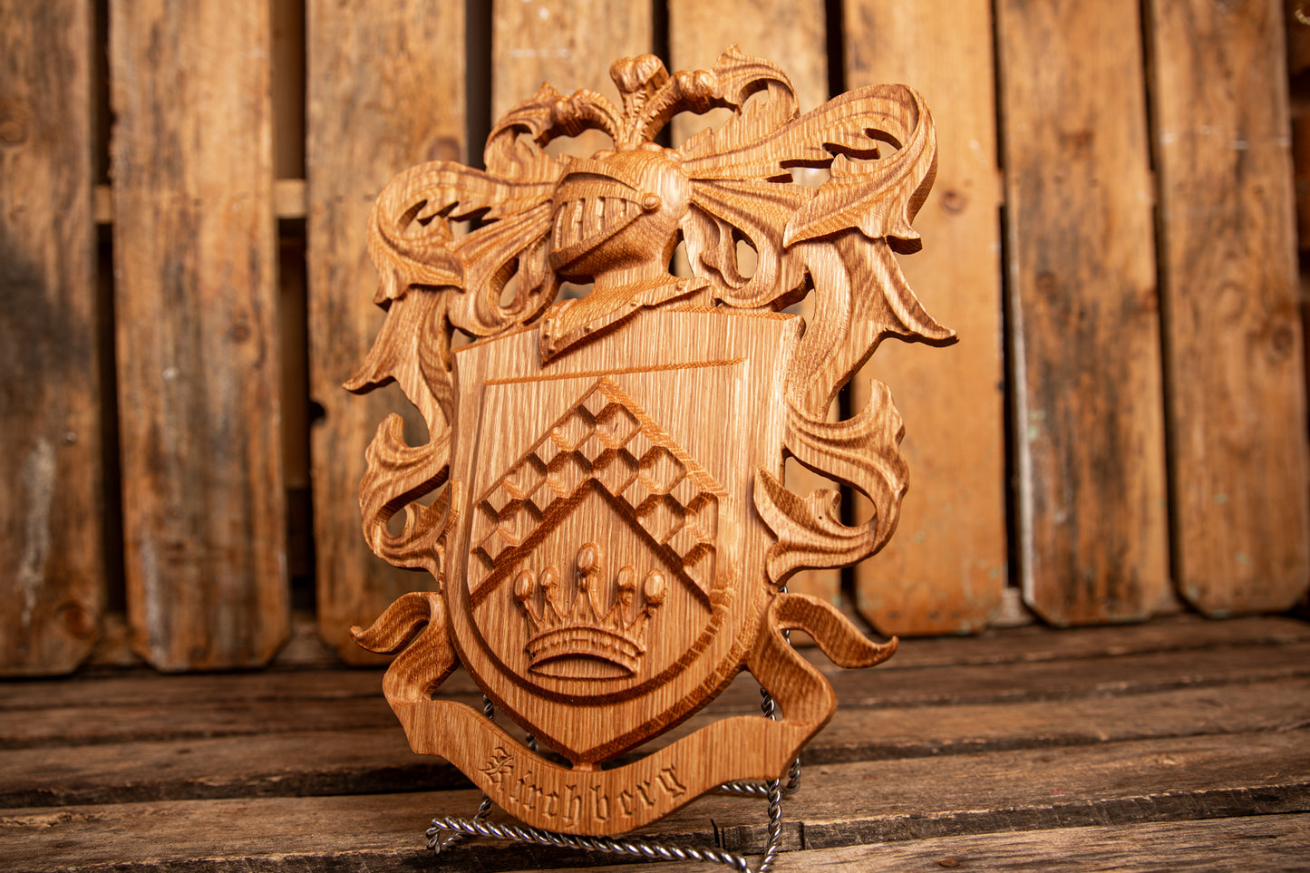 The Knight’s Legacy Crest — Custom Crafted Coat of Arms Plaque