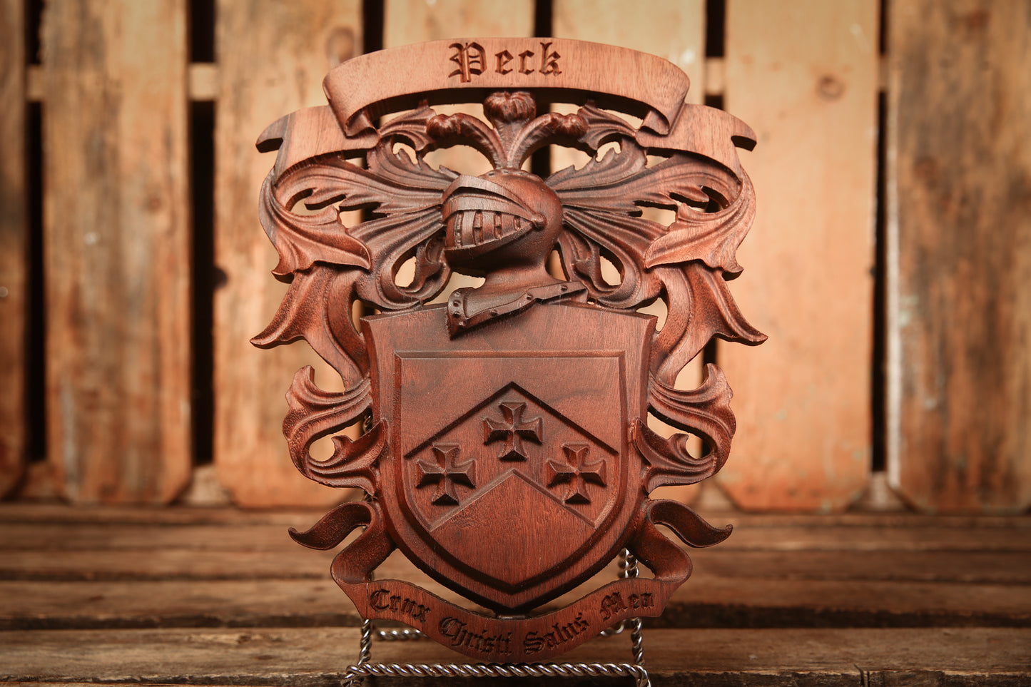 The Knight’s Legacy Crest — Custom Crafted Coat of Arms Plaque
