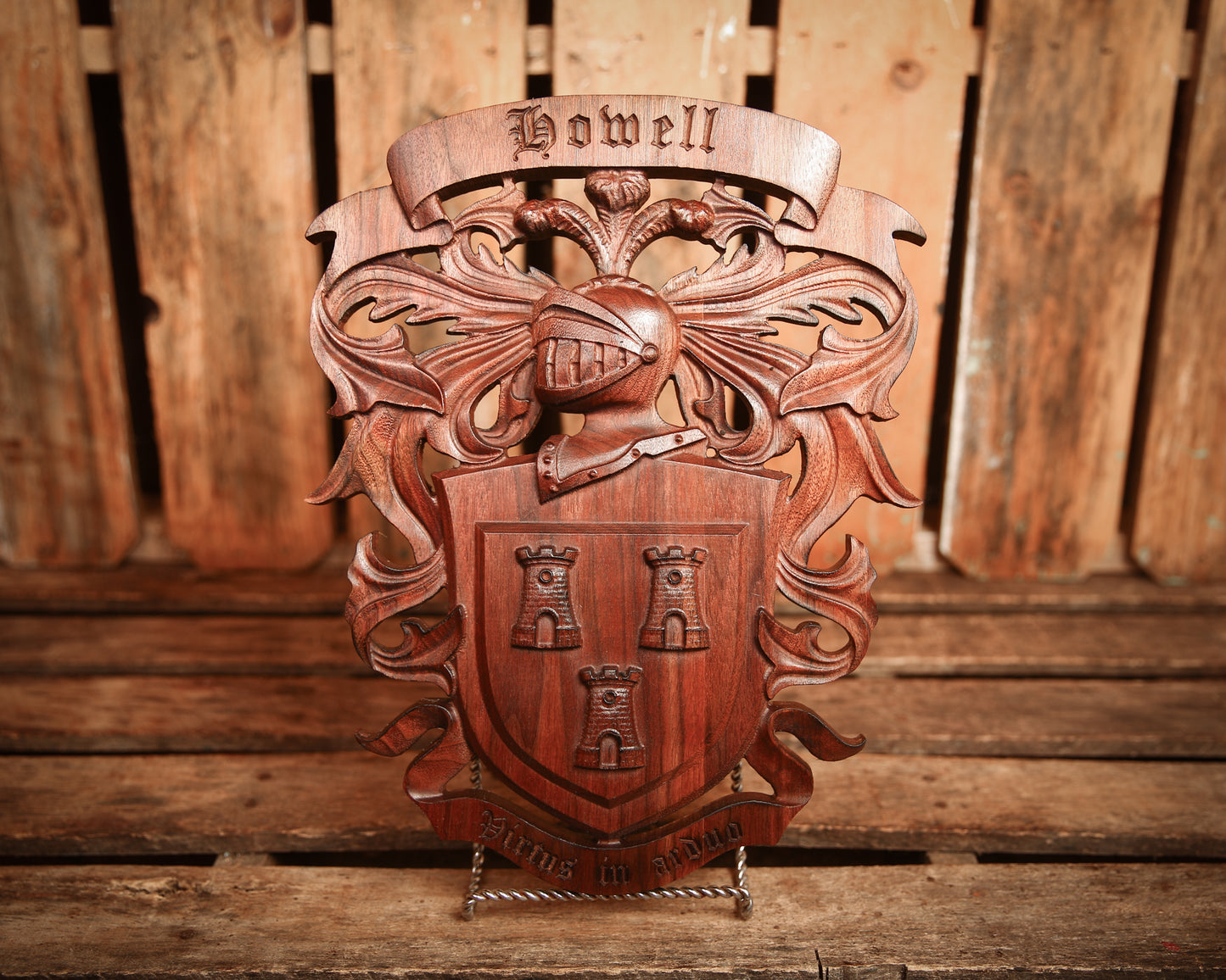 The Knight’s Legacy Crest — Custom Crafted Coat of Arms Plaque
