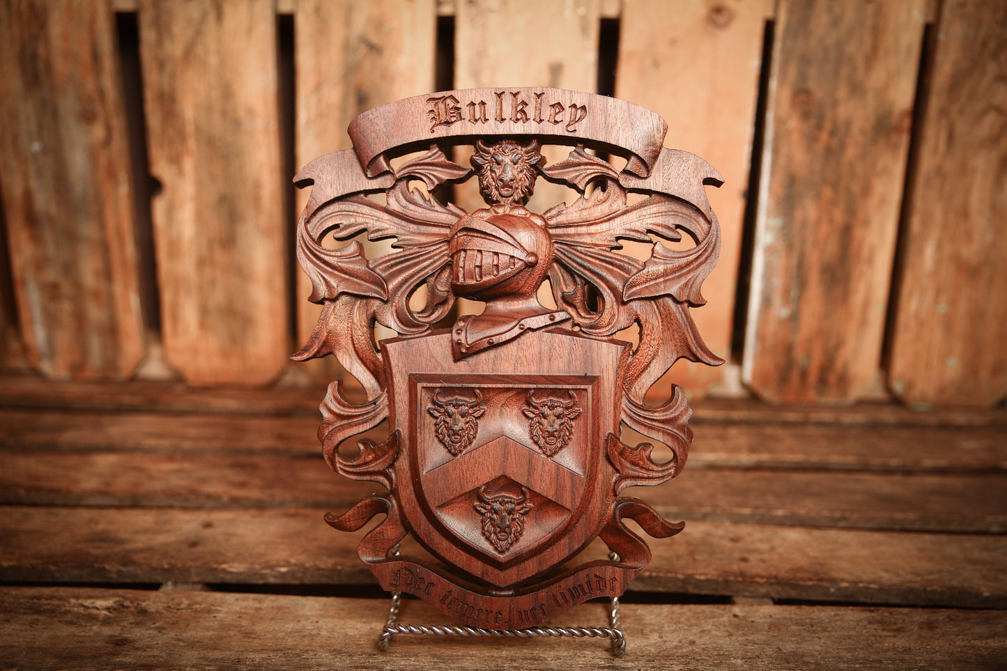 The Knight’s Legacy Crest — Custom Crafted Coat of Arms Plaque