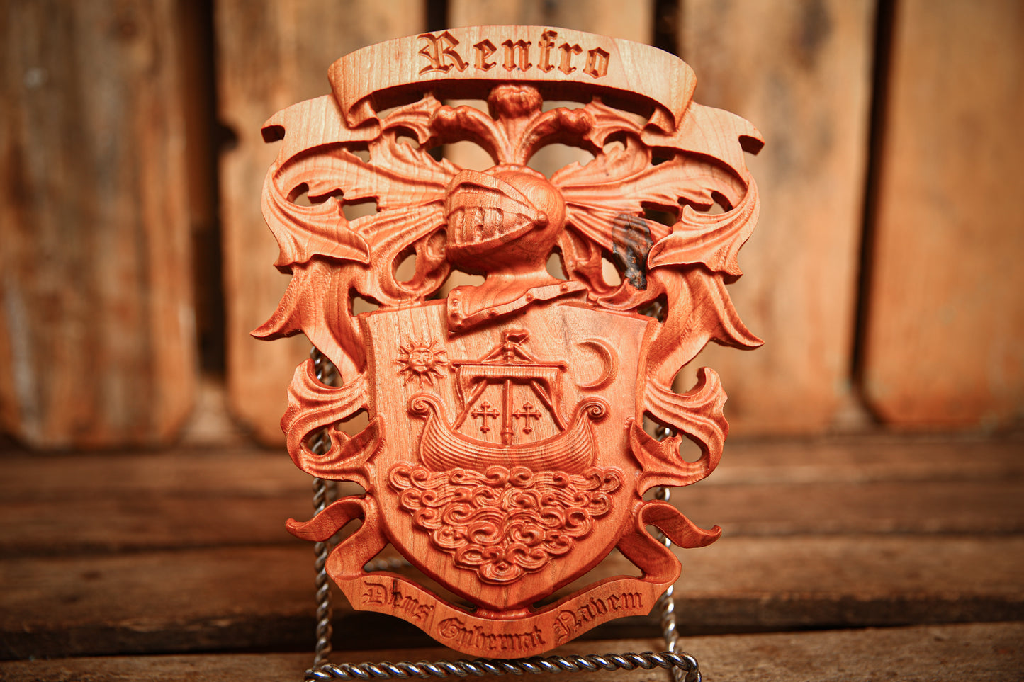 The Knight’s Legacy Crest — Custom Crafted Coat of Arms Plaque