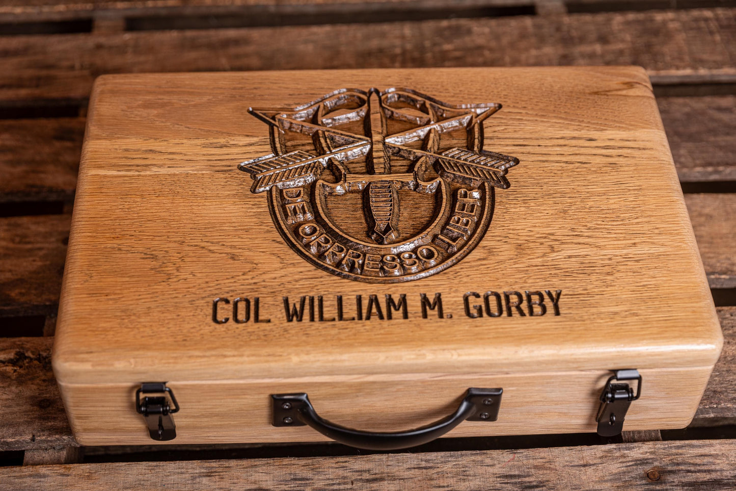 Personalized Gun Case with Latches, Handle and Foam Inserts, Unique Handmade Gift