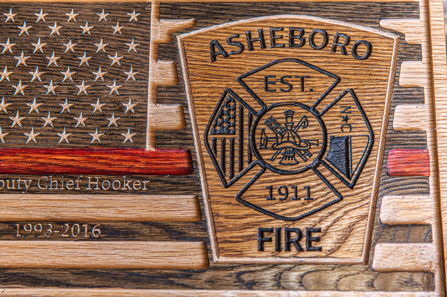 Personalized Firefighter Keepsake Box | Firefighter Retirement Gift | Firefighter Flag | Firefighter gift | Handmade Gift