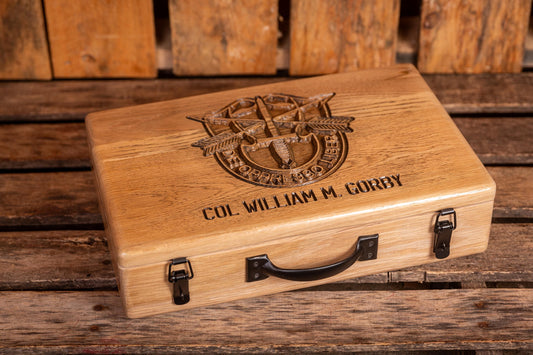 Personalized Gun Case with Latches, Handle and Foam Inserts, Unique Handmade Gift