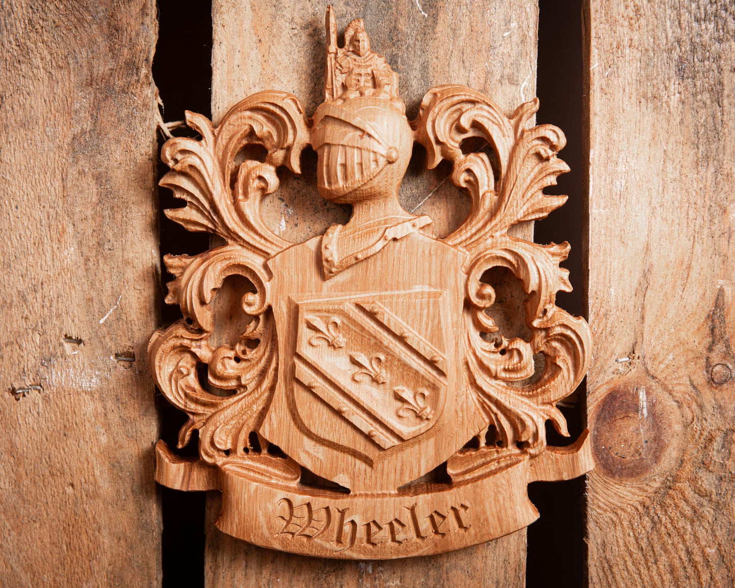 Personalized Family Crest | Unique 5 Year Anniversary Gift | Unique Handmade Gift | Custom Gift for Groom | Coat of Arms Wall Decor
