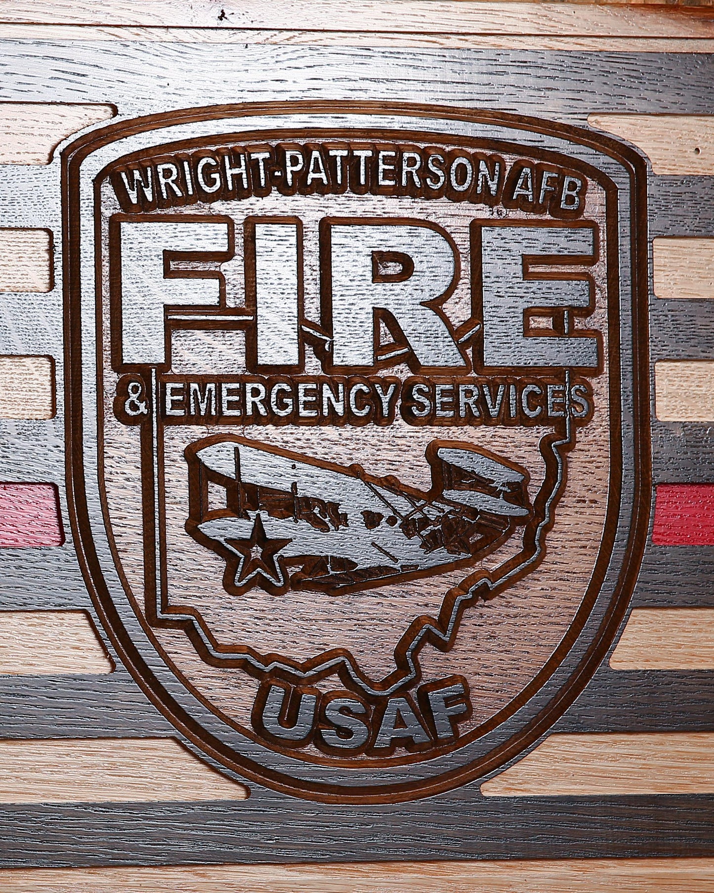 Custom Firefighter Retirement Gift, Personalized Thin Red Line Flag, Handmade Gift