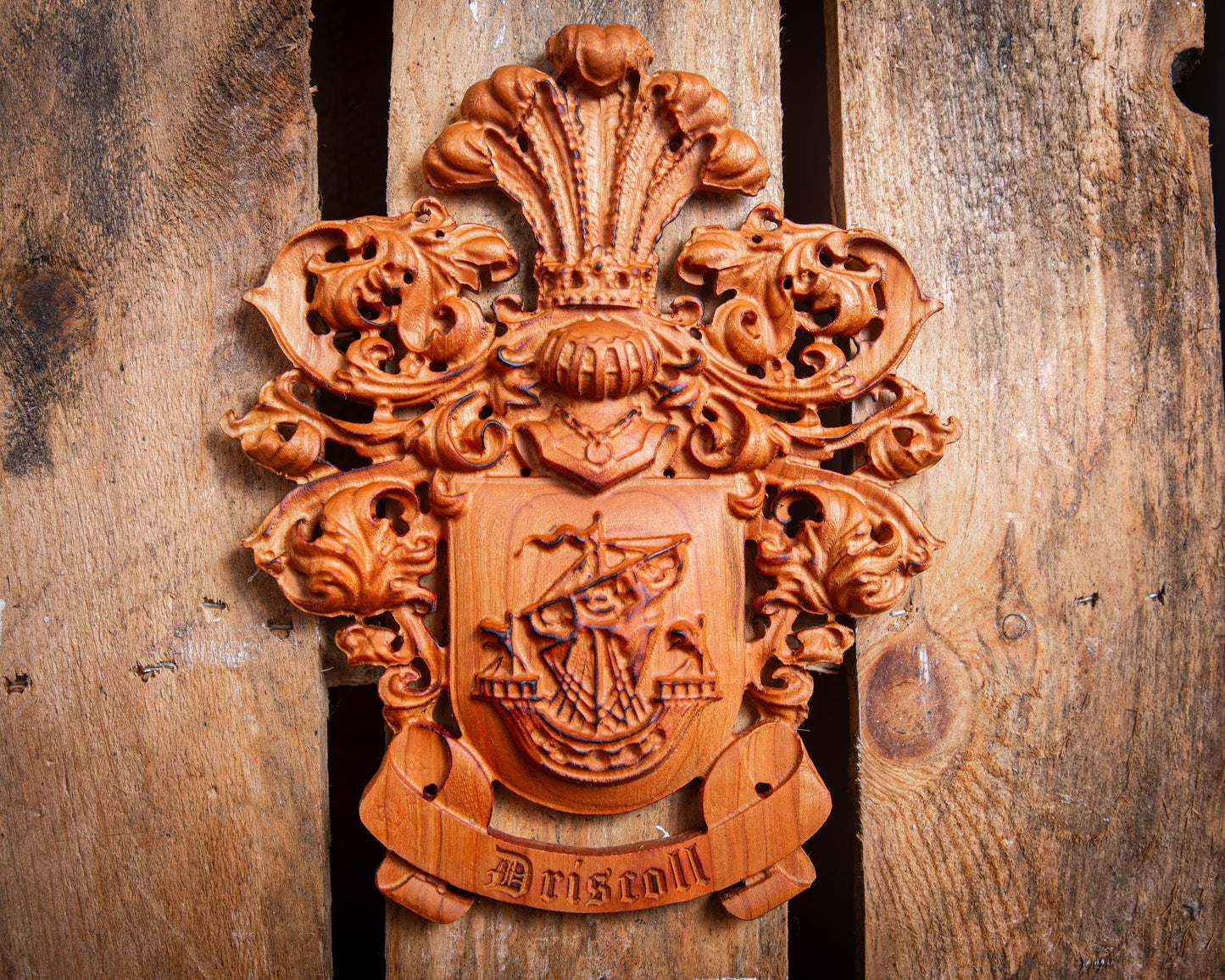 Personalized Wood Family Crest Sign - Wedding Crest - Established Date - Family Name Sign - Wood Wall Art - Unique Handmade Gift