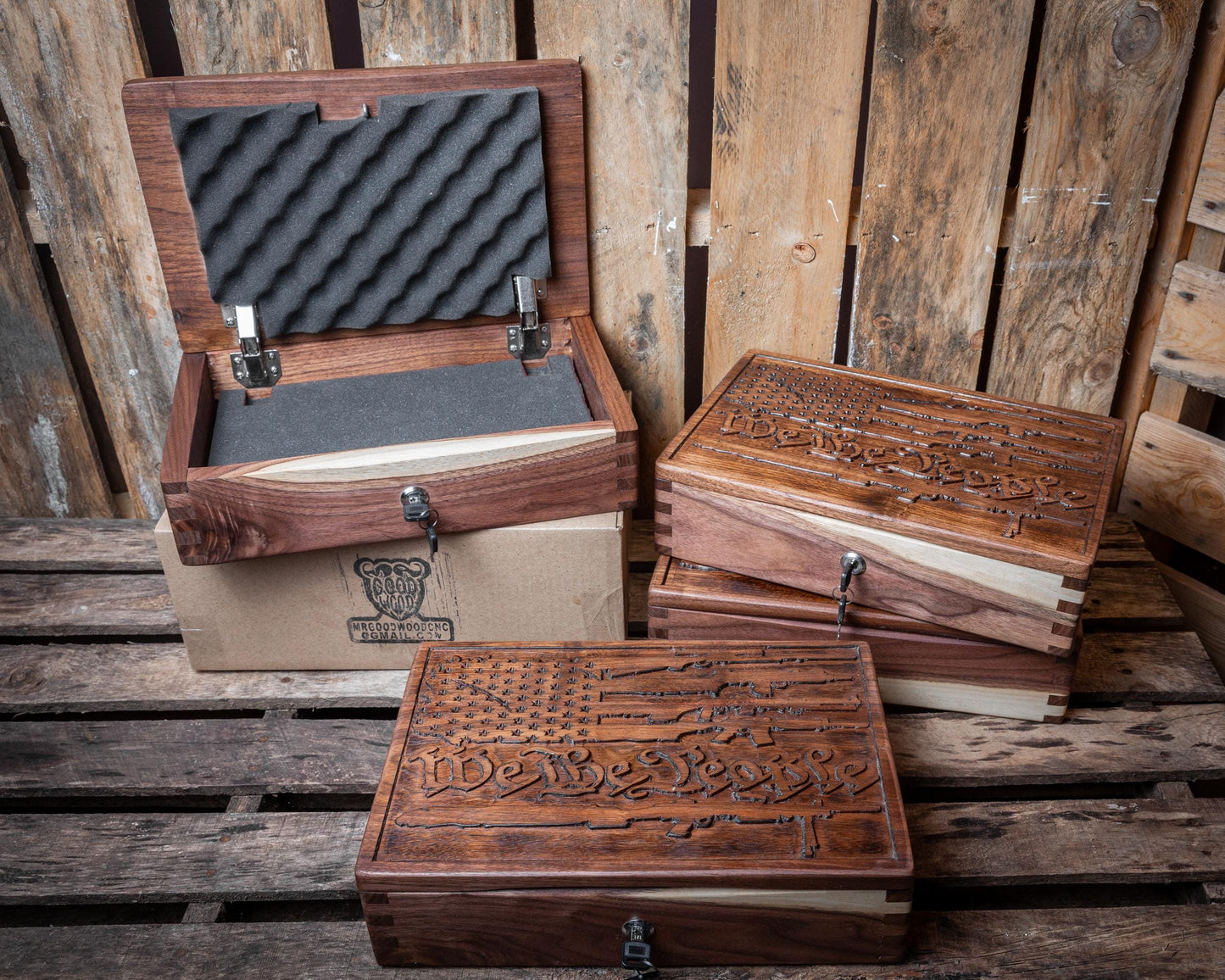 Custom Handmade Walnut Gun Case