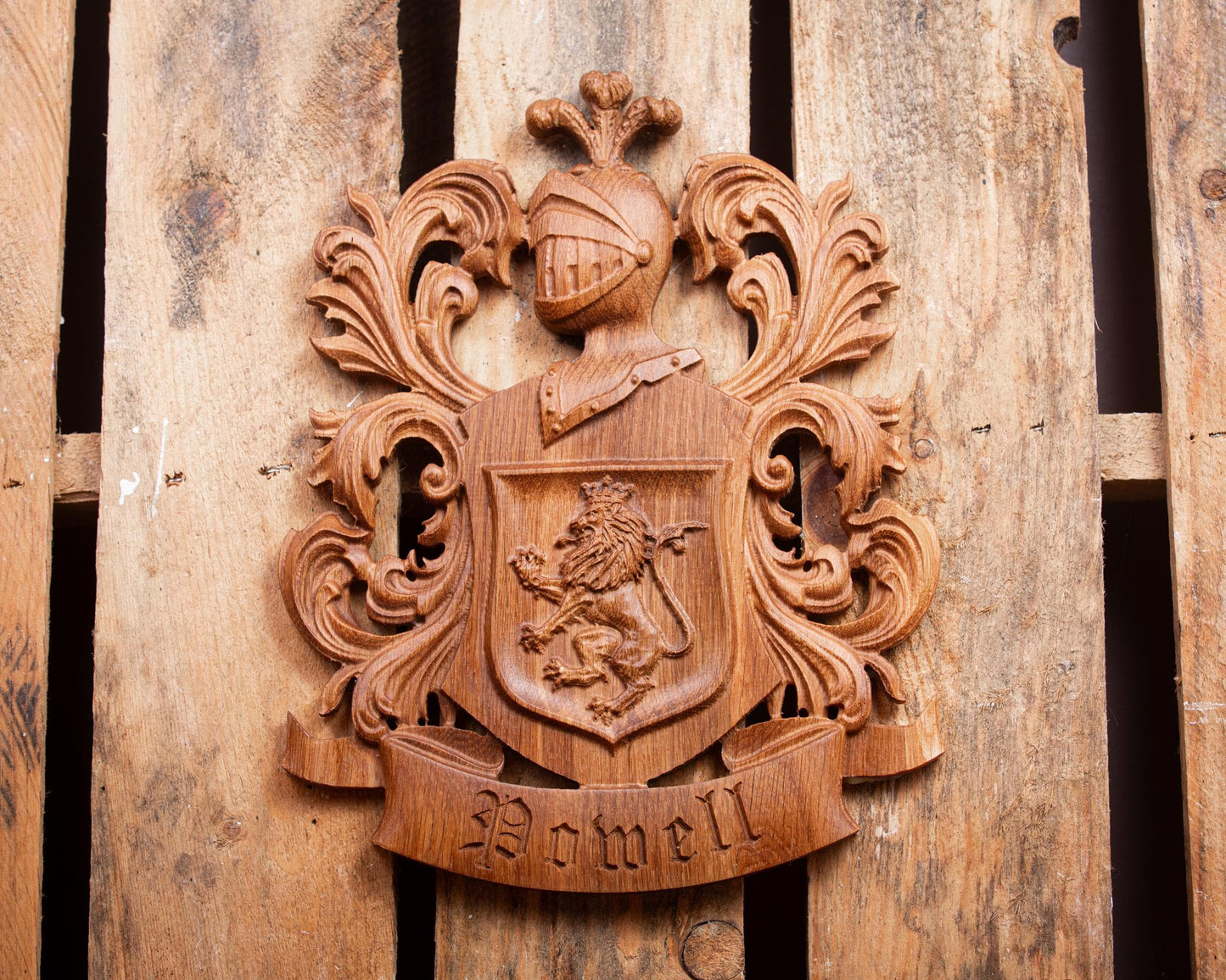 Personalized Family Crest | Unique 5 Year Anniversary Gift | Unique Handmade Gift | Custom Gift for Groom | Coat of Arms Wall Decor