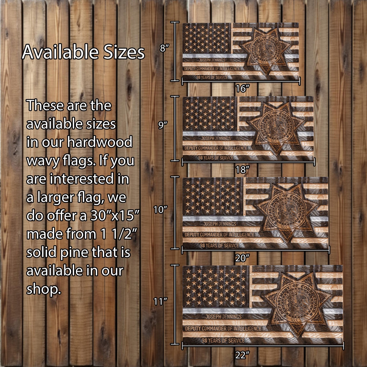 Personalized Correctional Officer Gift, Personalized Thin Gray Line Flag