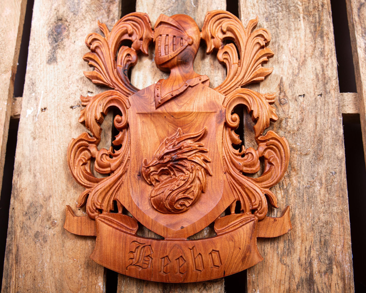 Personalized Family Crest | Unique 5 Year Anniversary Gift | Unique Handmade Gift | Custom Gift for Groom | Coat of Arms Wall Decor