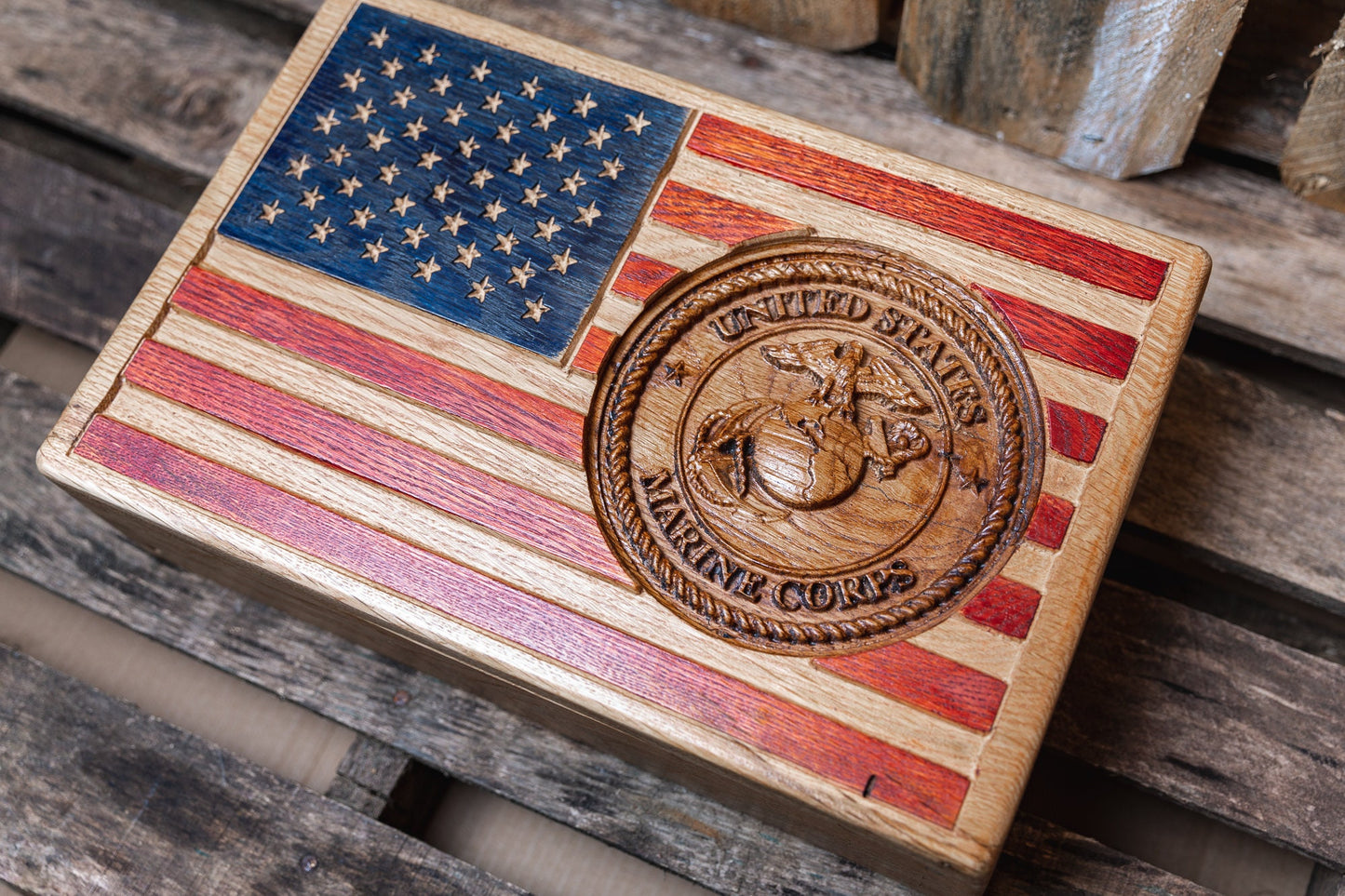 Personalized Military Keepsake Box | Retirement Gift | Army, Navy, Air Force, Marine Corps, Coast Guard