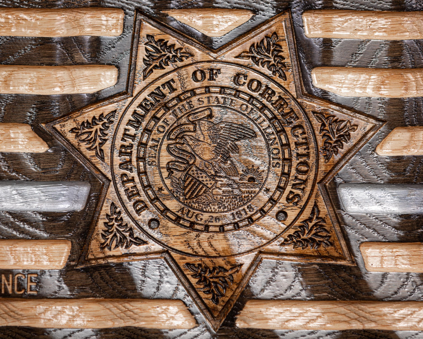 Personalized Correctional Officer Gift, Personalized Thin Gray Line Flag