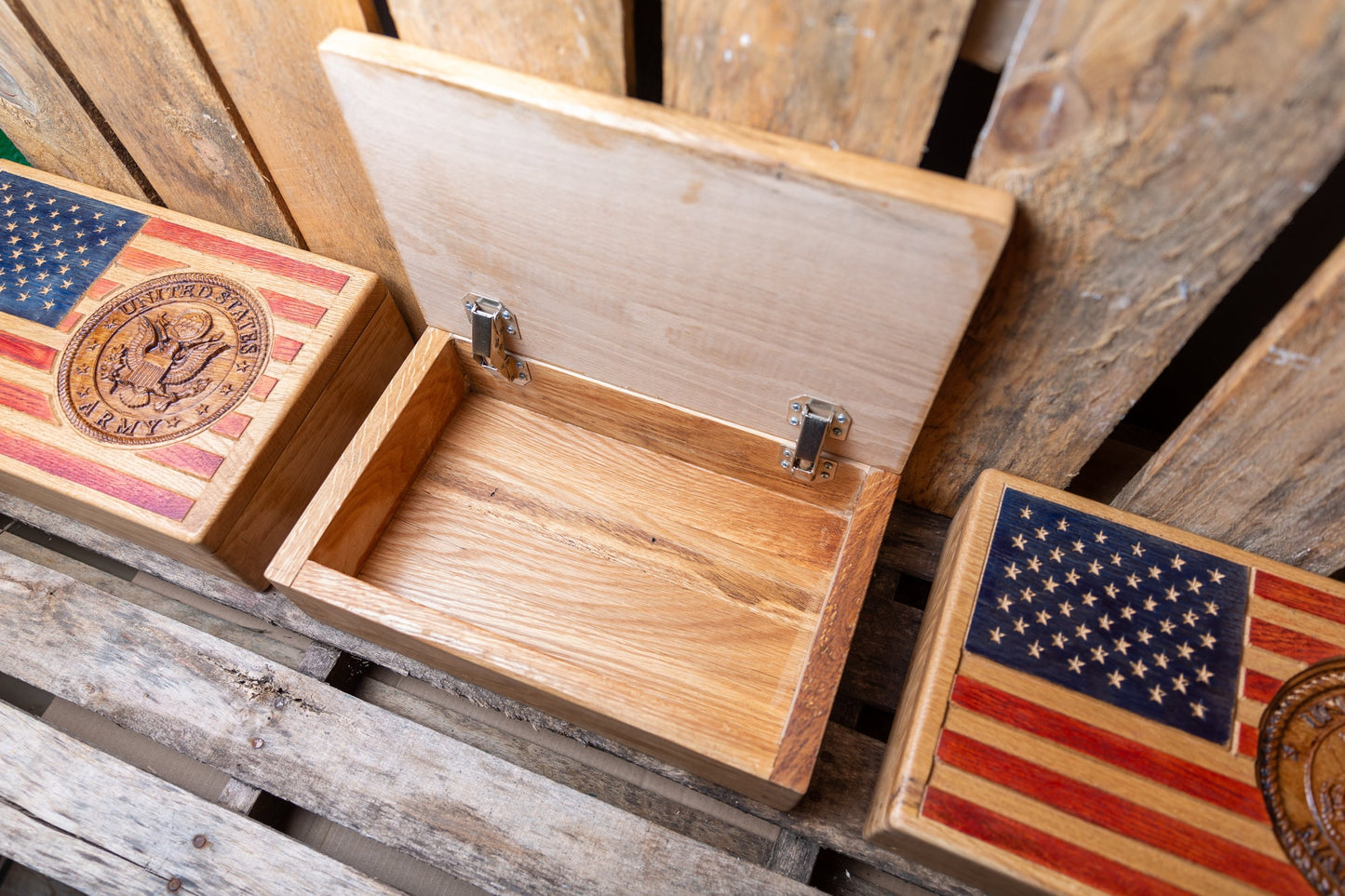 Personalized Military Keepsake Box | Retirement Gift | Army, Navy, Air Force, Marine Corps, Coast Guard