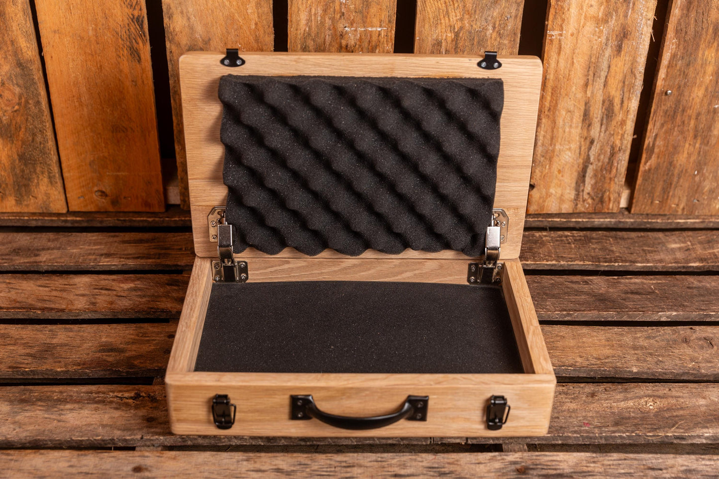Personalized Gun Case with Latches, Handle and Foam Inserts, Unique Handmade Gift
