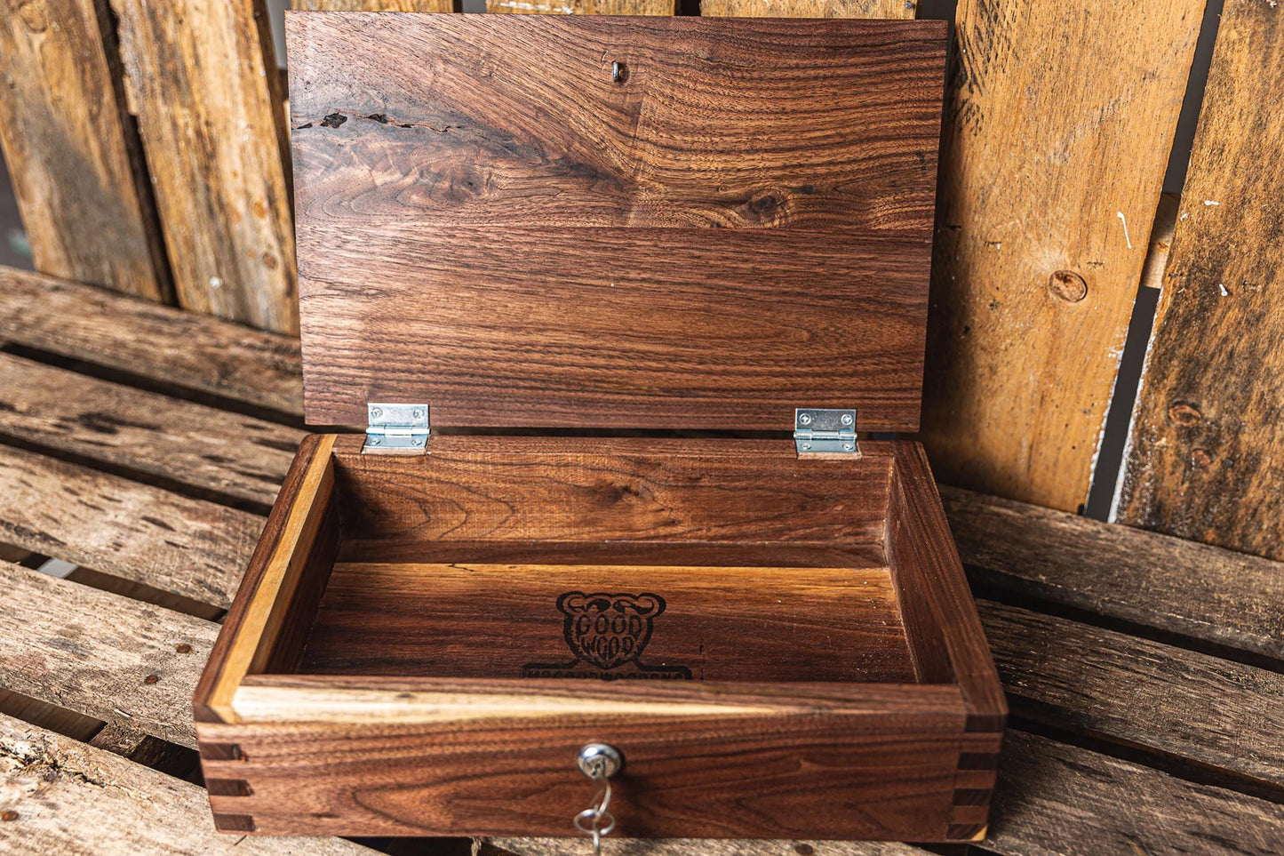 Family Crest Keepsake Box, Unique 5th Anniversary Gift for Him, Custom Handmade Gift