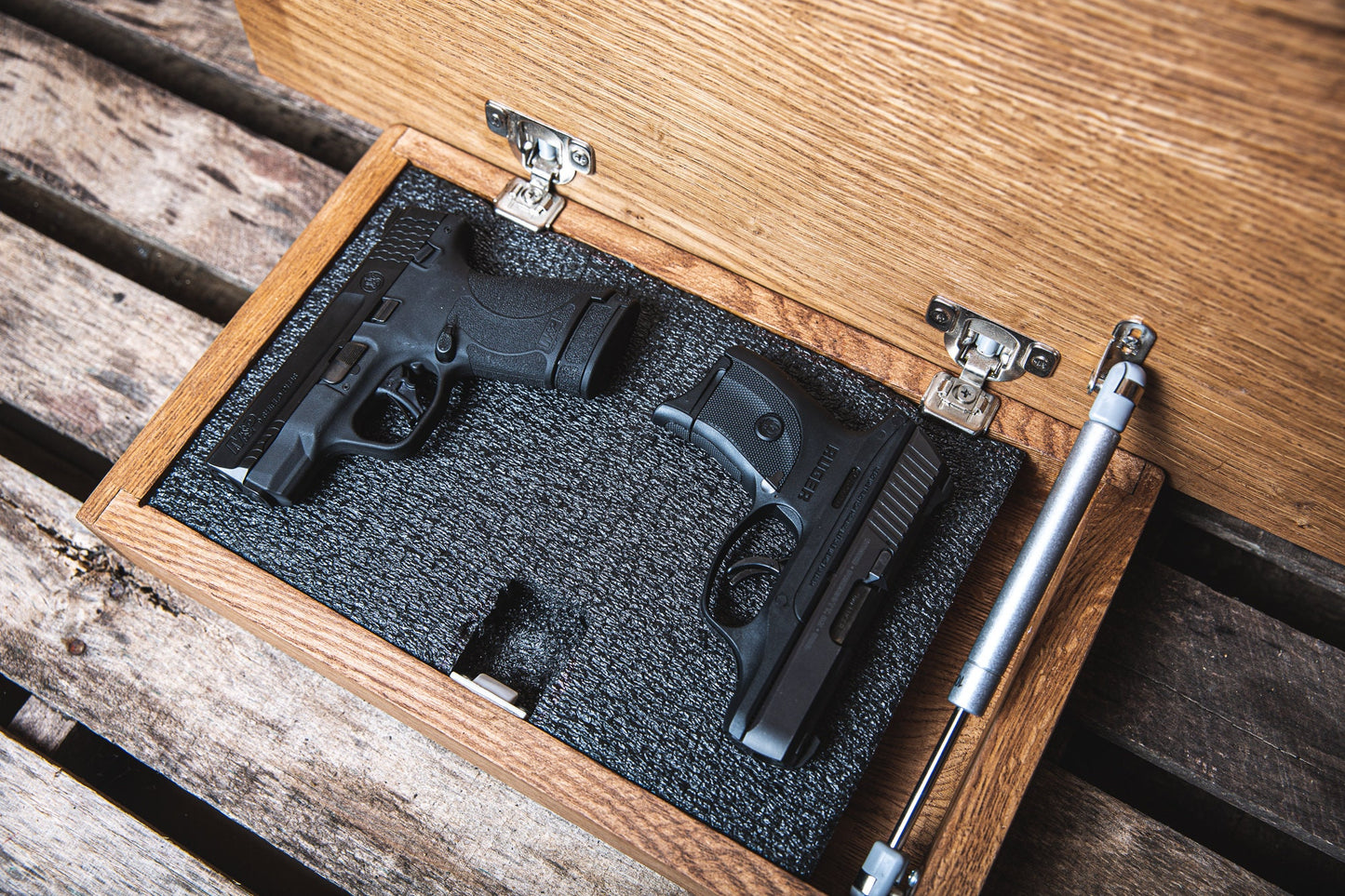 Wood American Flag Concealment Furniture, Hidden Gun Storage, Secret Compartment, Gun Cabinet, Pistol Case, Unique Handmade Gift